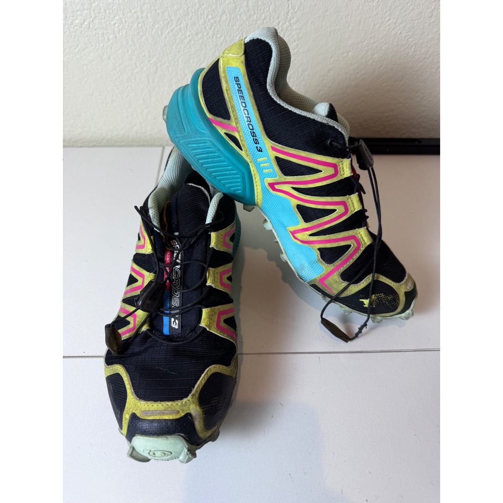 Salomon Speedcross 3 Trail Running Shoes Womens 6‎ Black Blue Pink Gorpcore